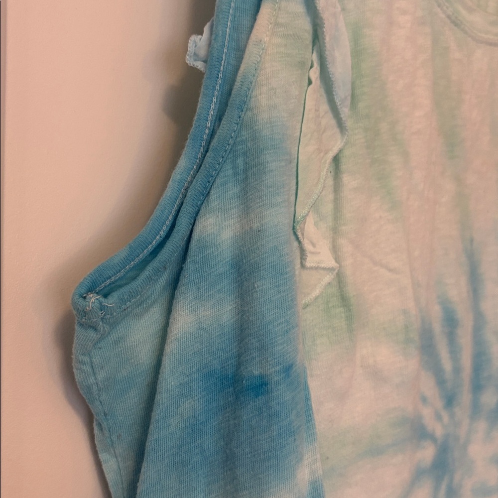 Know rose ruffle detail tie dye tank top - Picture 4 of 7